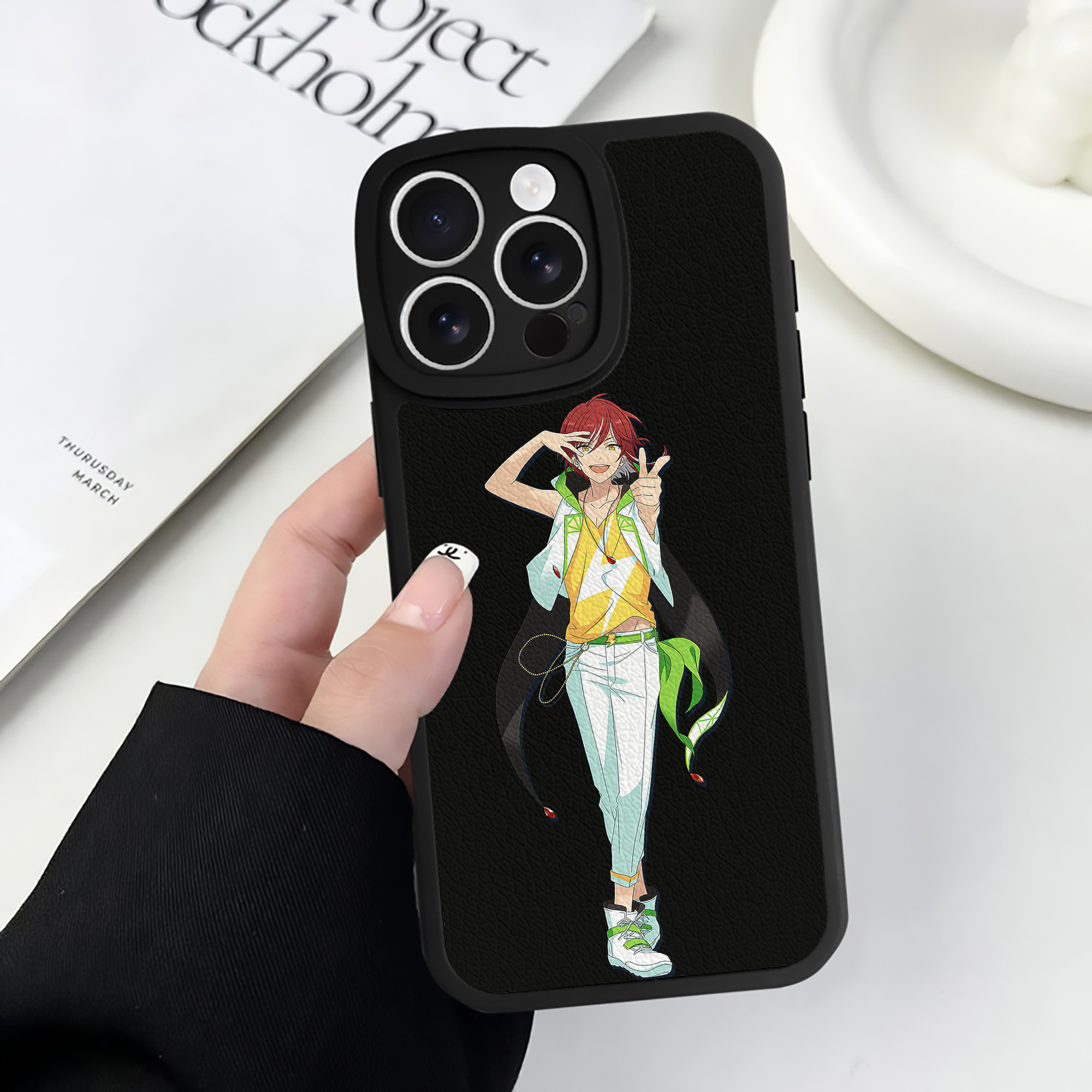 （画像用） あんさんぶるスターズ! Ensemble Stars 【iPhone 16シリーズ対応】シリコンスマホケース（レザー調） 材質：シリコン
